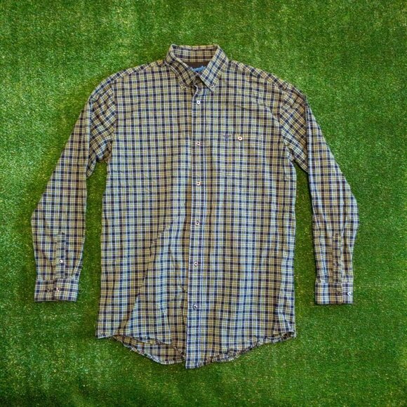 WRANGLER 20X COMPETITION ADVANCED COMFORT MENS SHIRT LONG SLEEVE GREEN SIZE LT - Picture 1 of 5